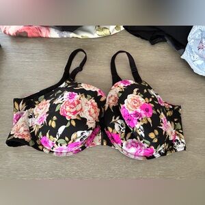 Torrid Floral and Skulls Bra 42D